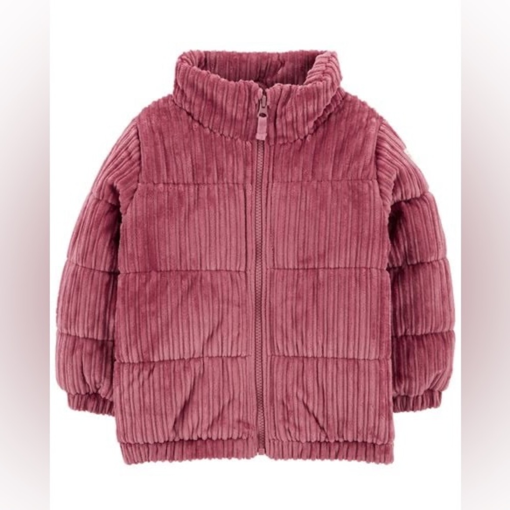 OshKosh B'gosh Pink Winter Corduroy Puffer Jacket Great Condition Size 6x/Large